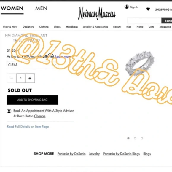 18k 6ct Trillion Eternity Band - Picture 13 of 16